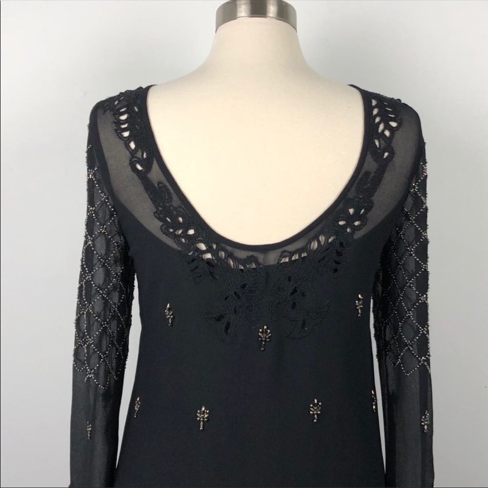 Free People Beaded Black Embroidered Dress - Picture 10 of 16